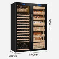 Tủ bảo quản cigar rượu vang ghép đôi Cohiba H22180 cao cấp