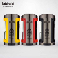 Bật lửa xì gà 4 tia kèm bao da Lubinski YJA10006