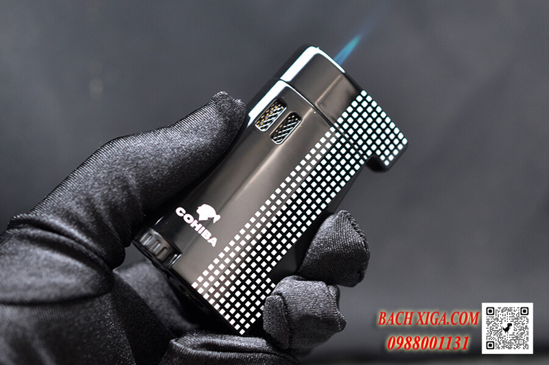 Cohiba COB 170, bật lửa khò xì gà 1 tia kèm đục lỗ