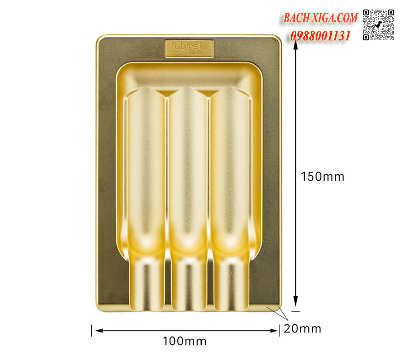 Kích thước gạt tàn xì gà Lubinski 3 điếu YJA - 80012