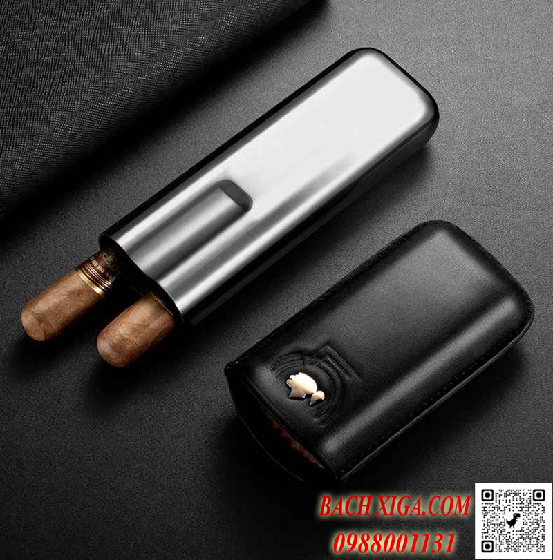 Bao da đựng xì gà Cohiba 2 điếu.