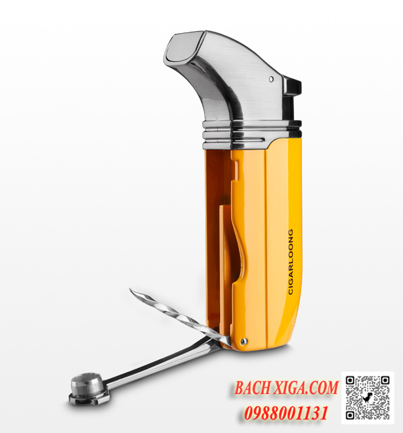 Thiết kế bật lửa khò Cohiba COB422: 2 tia kèm đục và que thông