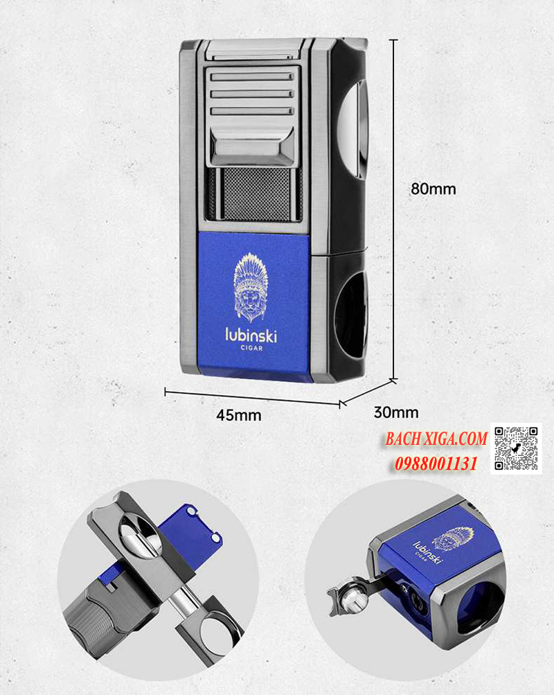 Kích thước bật lửa Lubinski YJA 10057