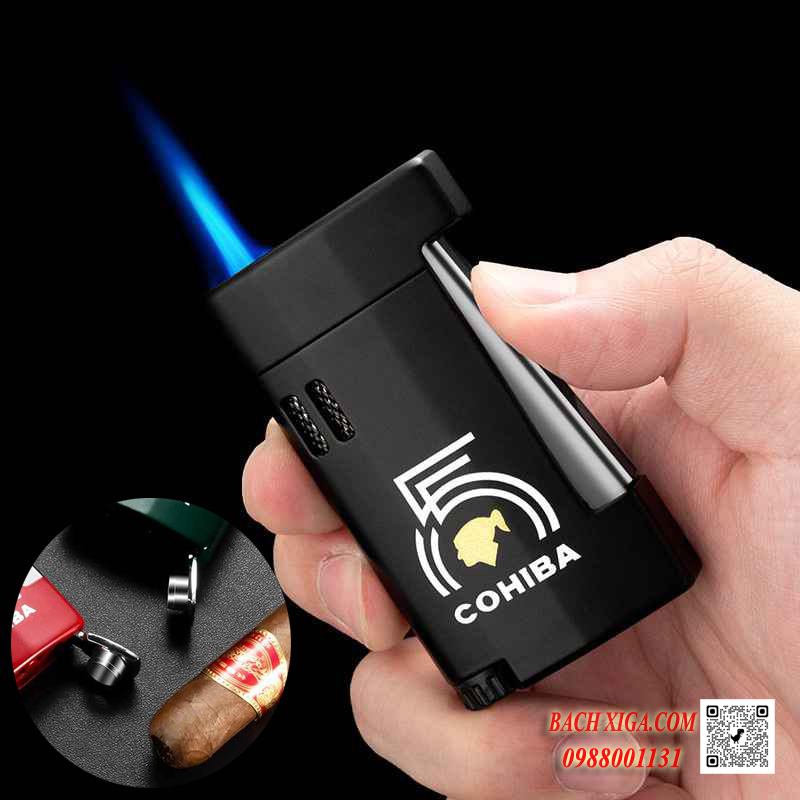 Bật lửa khò hút xì gà 1 tia kèm đục Cohiba 170C