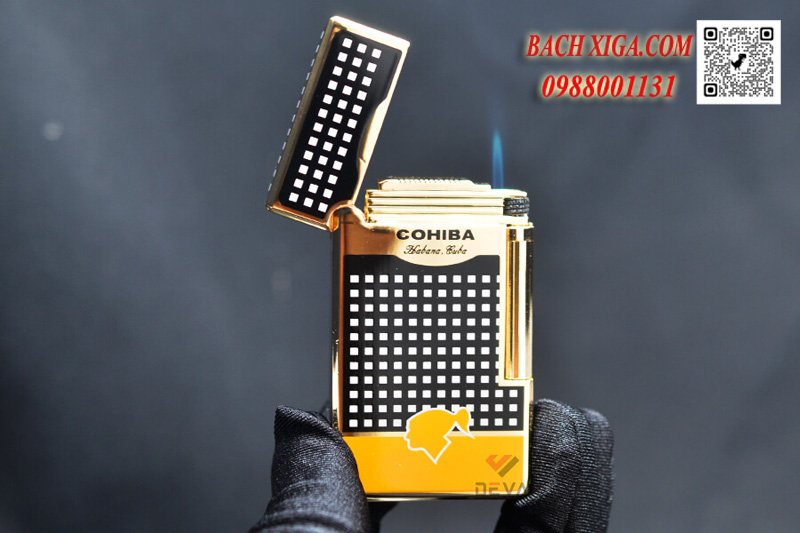 Cohiba COB169 - bật lửa khò xì gà 1 tia kèm đục cao cấp