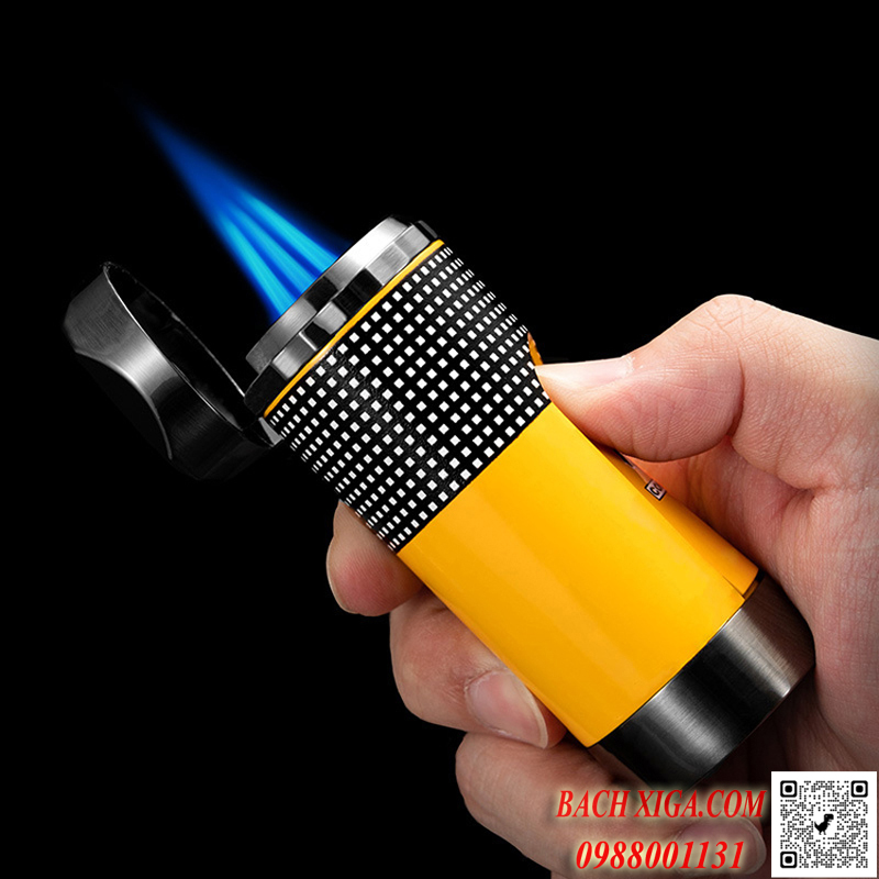 Bật lửa khò Cohiba 3 tia, kèm đục.