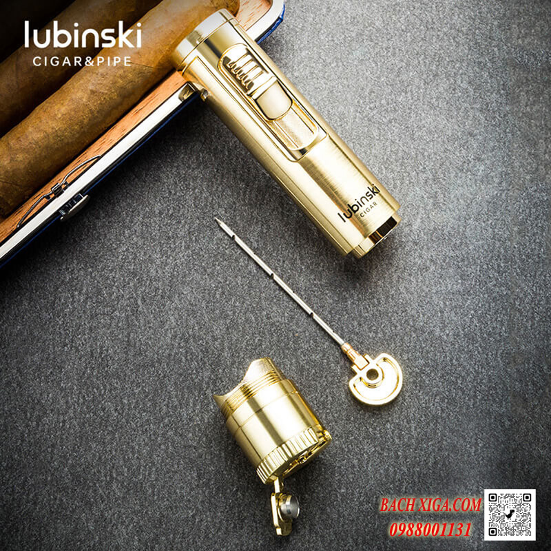 Bật lừa khò xì gà 1 tia kèm: đục, que thông, gác đỡ Lubinski YJA10018