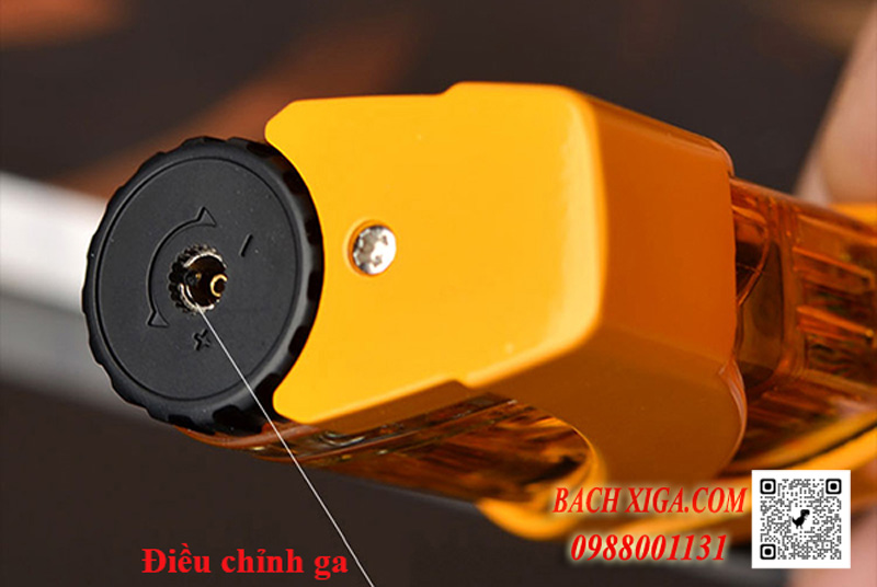 Nút điều chỉnh tăng giảm gas phía đáy bật lửa