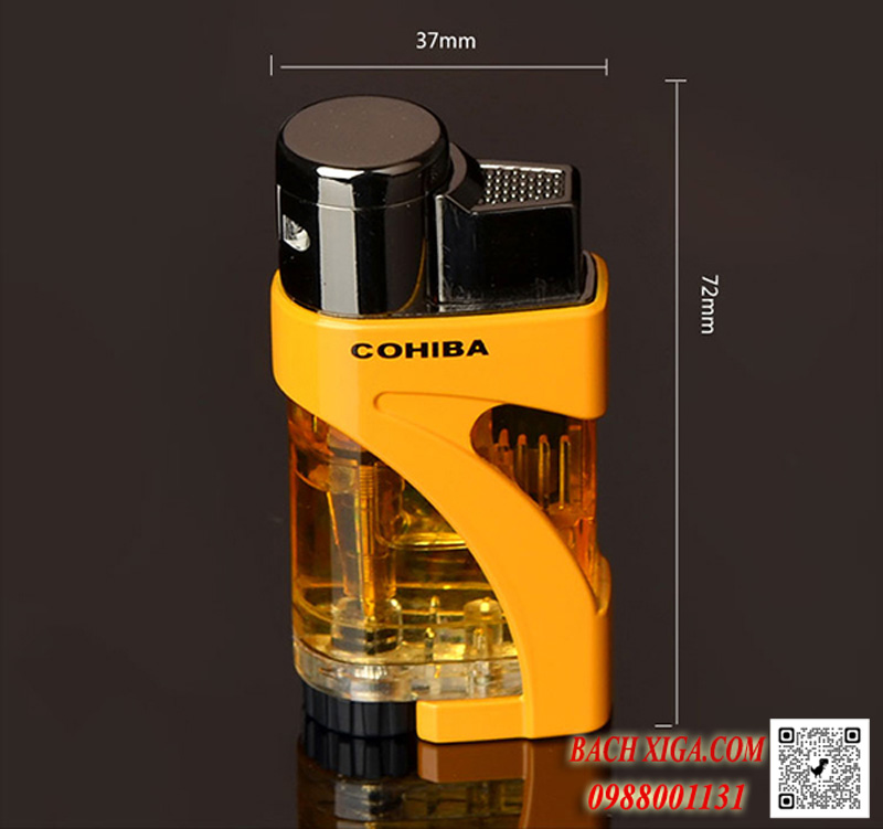 Kích thước của bật lửa Cohiba 2 tia COB-75