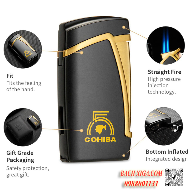 Bật lửa khò hút cigar chính hãng Cohiba