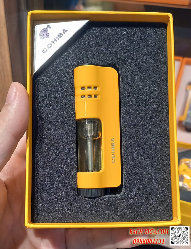 Bật lửa khò hút xì gà Cohiba COB-155 có hộp đựng cao cấp