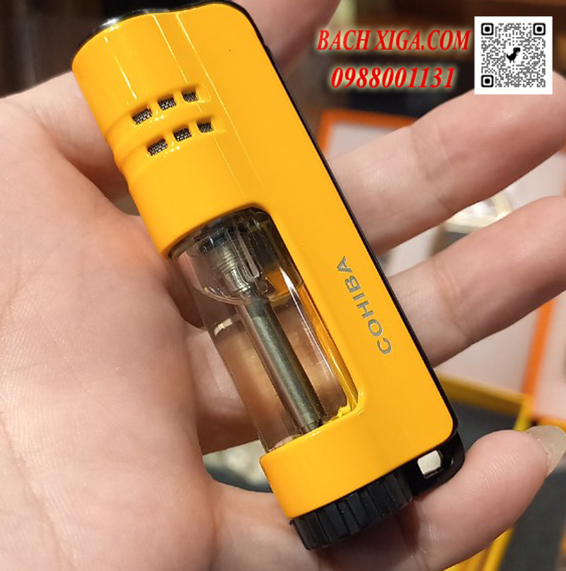 Bật lửa khò hút xì gà kèm vách soi gas Cohiba COB-155