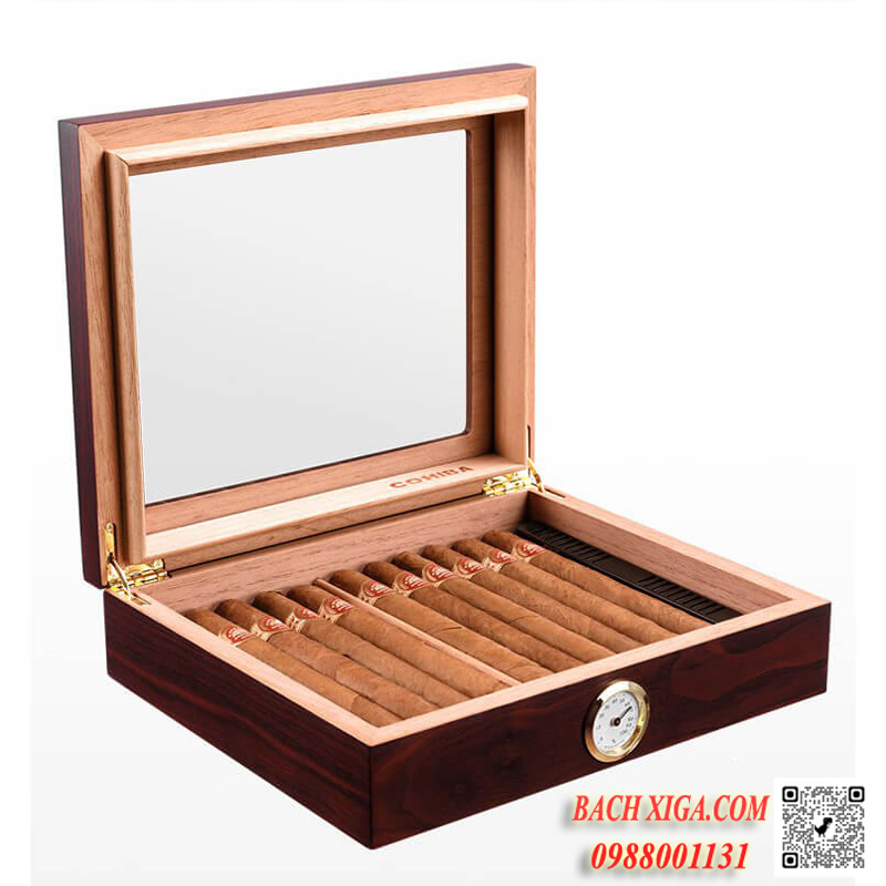 Cohiba 1435, hộp bảo quản cigar gỗ tuyết tùng cao cấp
