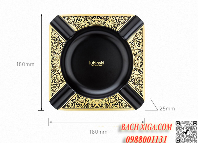 Kích thước gạt tàn xì gà Lubinski YJA80011