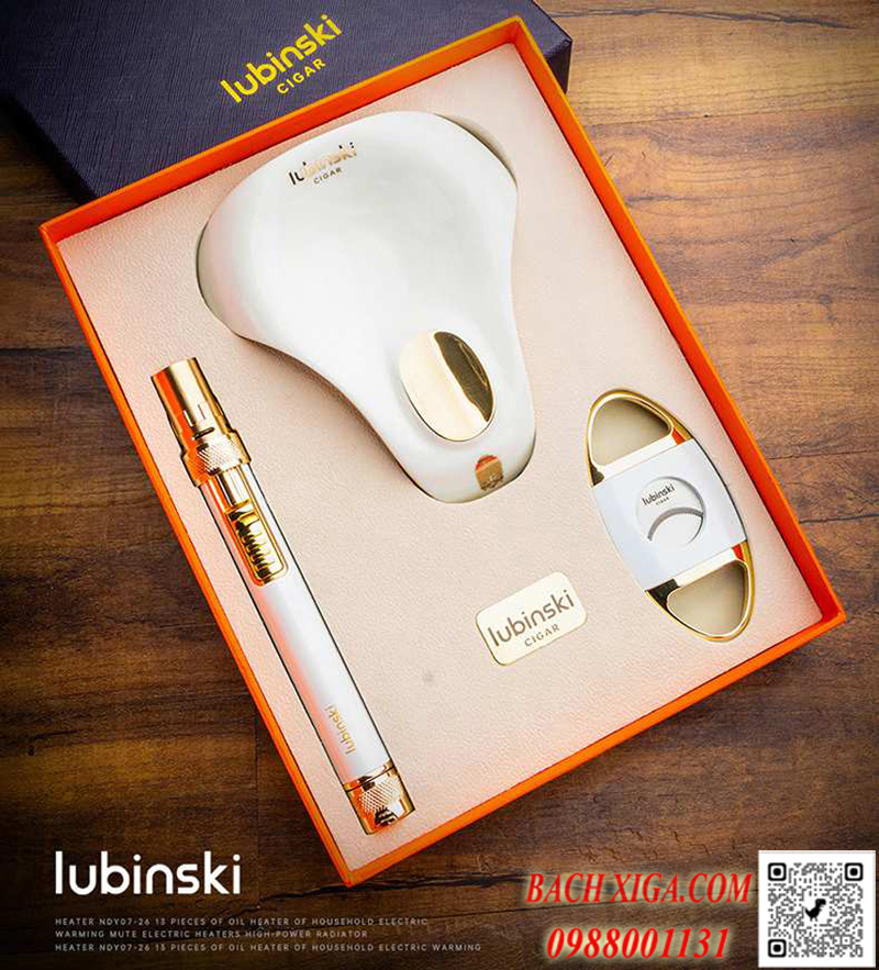Sét phụ kiện xì gà Lubinski YJA 80027 cao cấp, quà tặng sếp