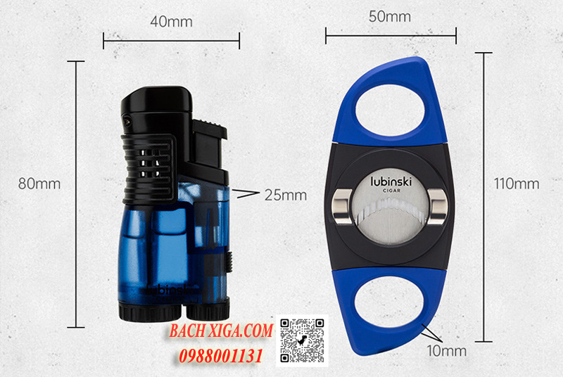 Kích thước sét bật lửa khò, dao cắt Lubinski YJA-80014