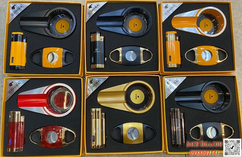 Bộ sét phụ kiện xì gà Cohiba 3 món HT360 chính hãng