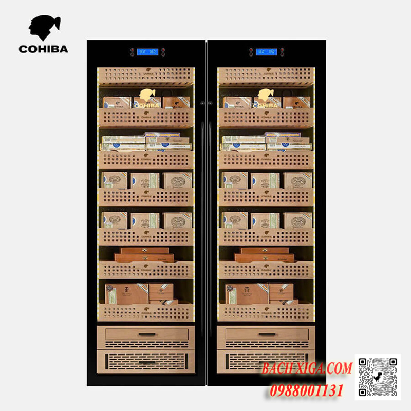 Cohiba H280, tủ bảo quản cigar cắm điện tự động cao cấp, giá tốt