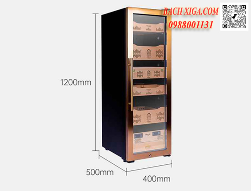 Kích thước tủ bảo quản xì gà cắm điện Lubinski LB1205