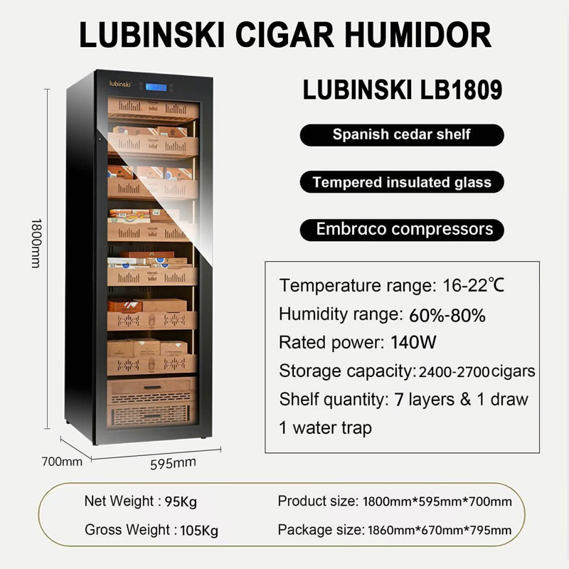 Thông tin chi tiết, kích thước của tủ giữ ẩm Lubinski LB1809