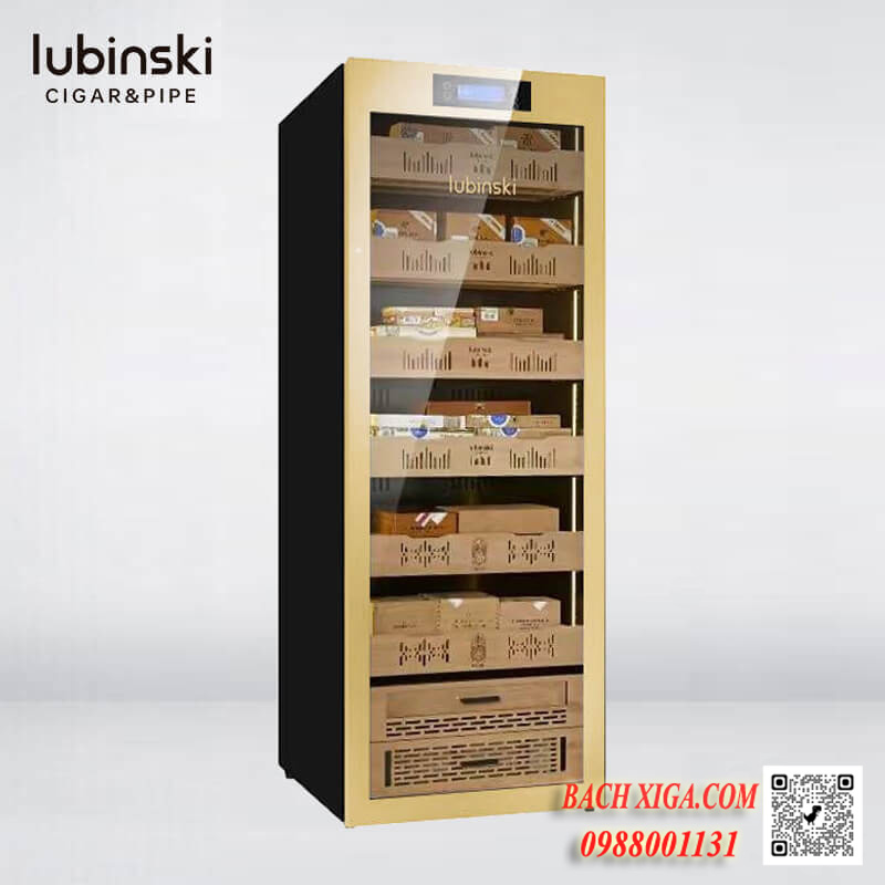 Tủ đựng, ủ, bảo quản, giữ ẩm xì gà cắm điện Lubinski LB1638 cao cấp