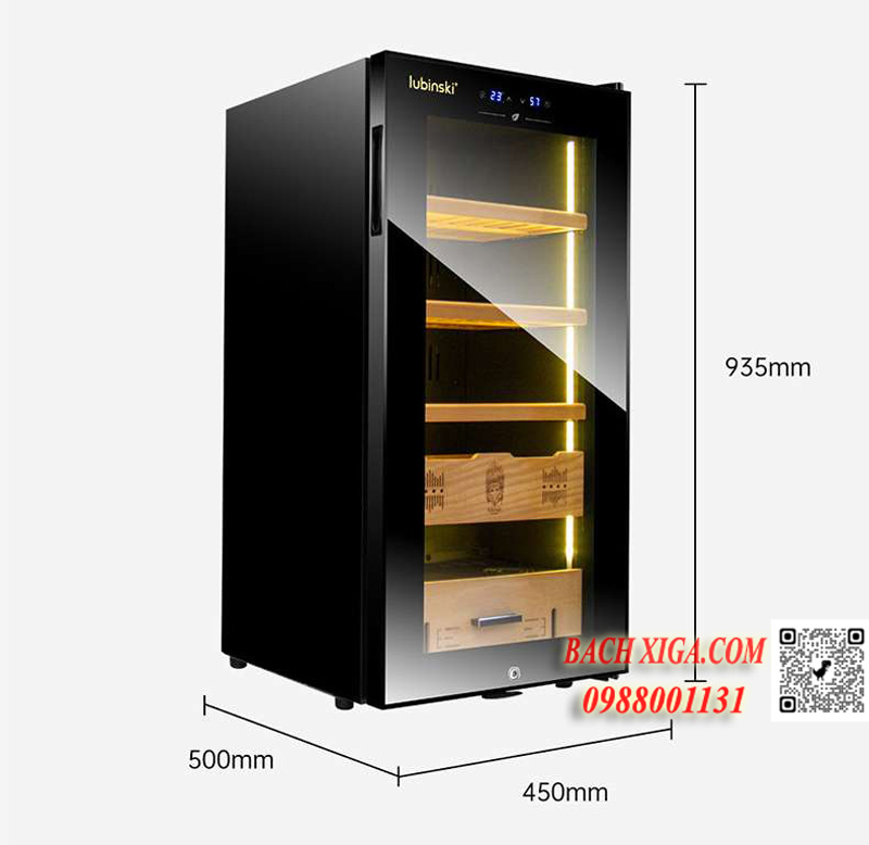 Kích thước tủ xì gà cắm điện Lubinski LB5601 (RA999)