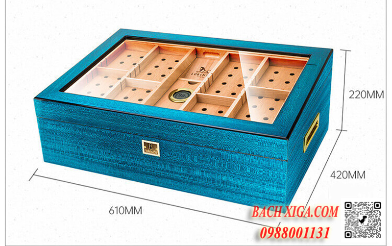 Kích thước của tủ xì gà mini, hộp bảo quản Lubinski YJA 60013.
