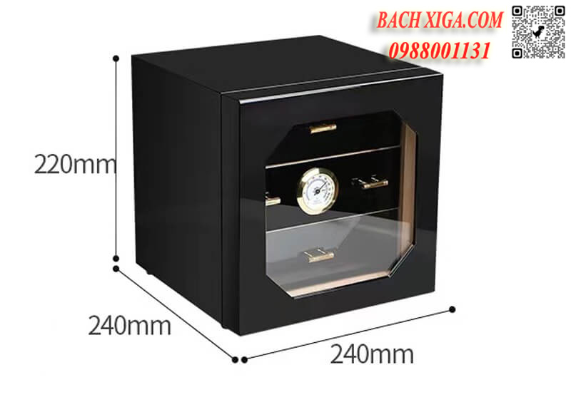 Kích thước hộp đựng bảo quản giữ ẩm xì gà Cohiba H007