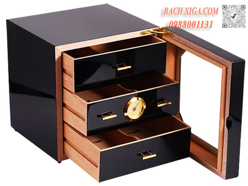 Hộp bảo quản xì gà Cohiba H007 có thiết kế tinh tế, sang trọng.