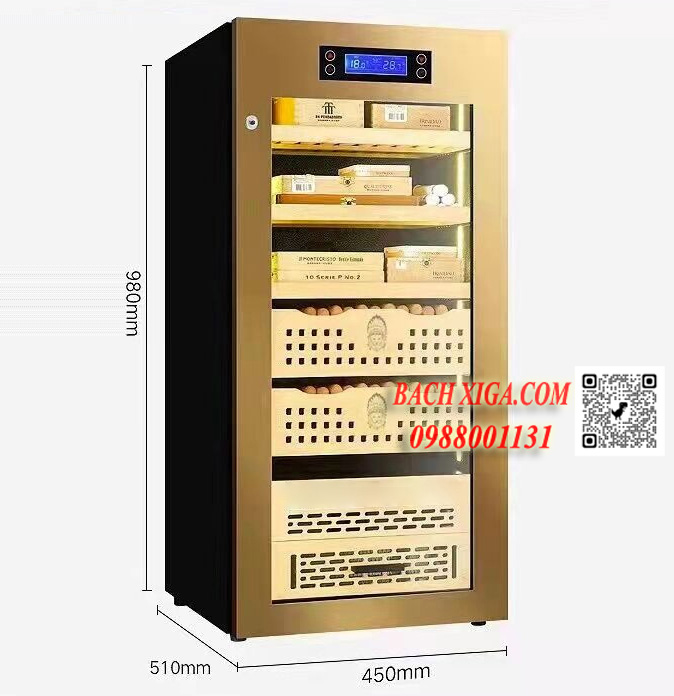 Kích thước tủ xì gà Lubinski LB9804V.