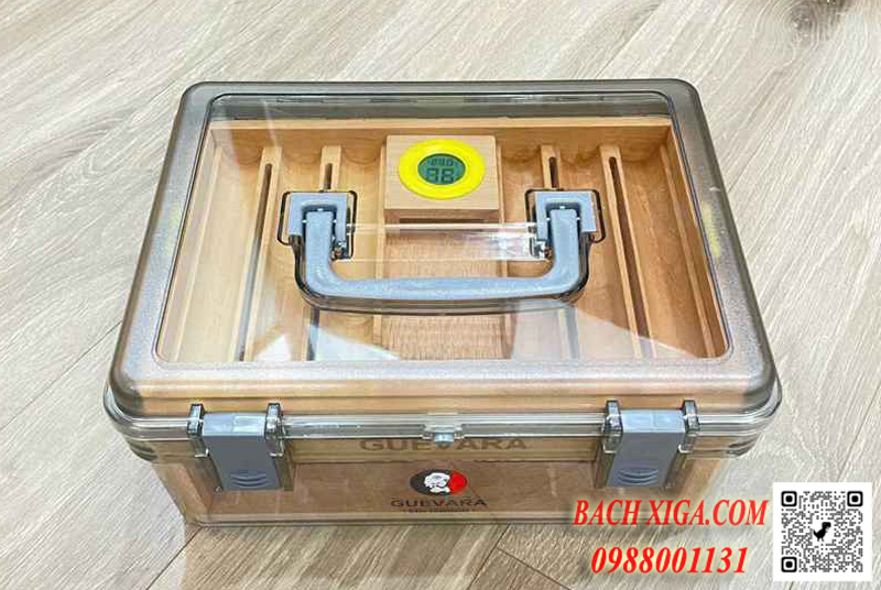 Hộp bảo quản giữ ẩm xì gà Guevara sức chứa 20 điếu