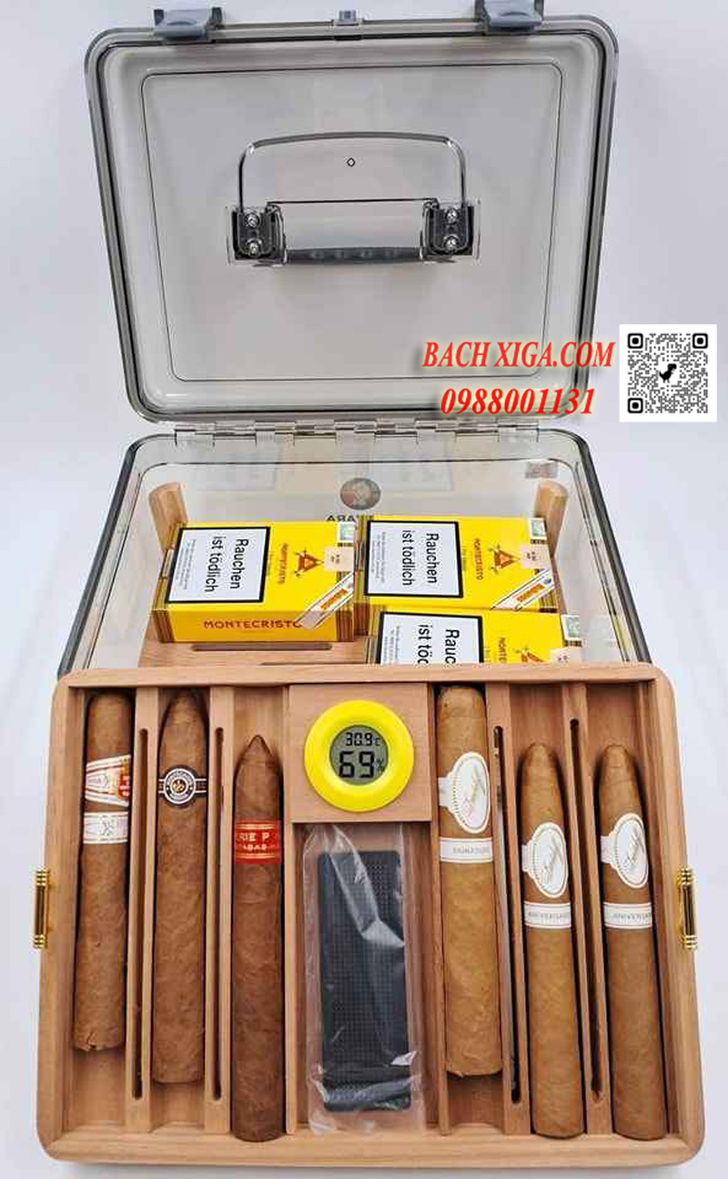 Có thể xếp điếu riêng lẻ hoặc cả hộp cigar.