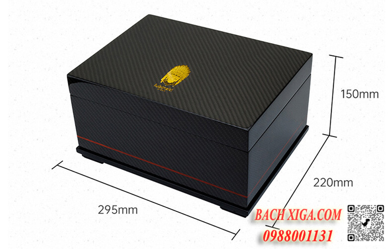 Kích thước hộp ủ giữ ẩm xì gà Lubinski YJA-60028.