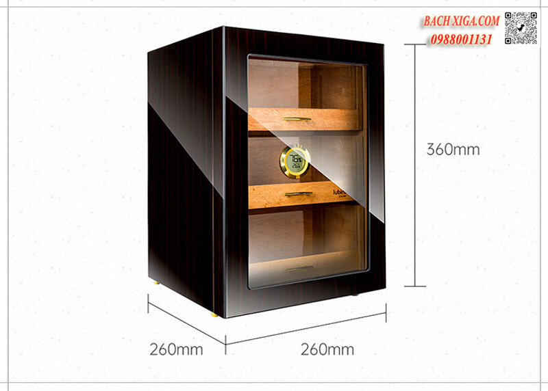 Kích thước của hộp đựng, bảo quản, giữ ẩm xì gà Lubinski YJA 60018