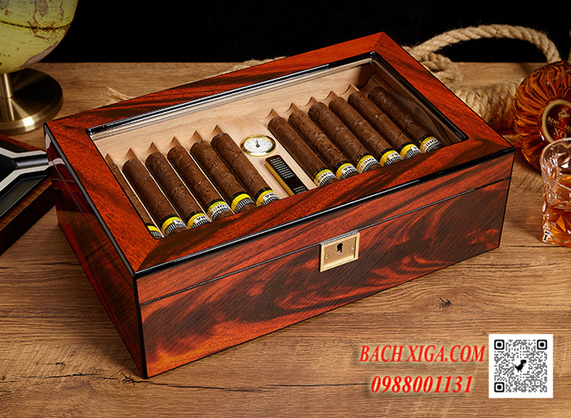Hộp ủ bảo quản giữ ẩm cigar Lubinski YJA-60015 cao cấp
