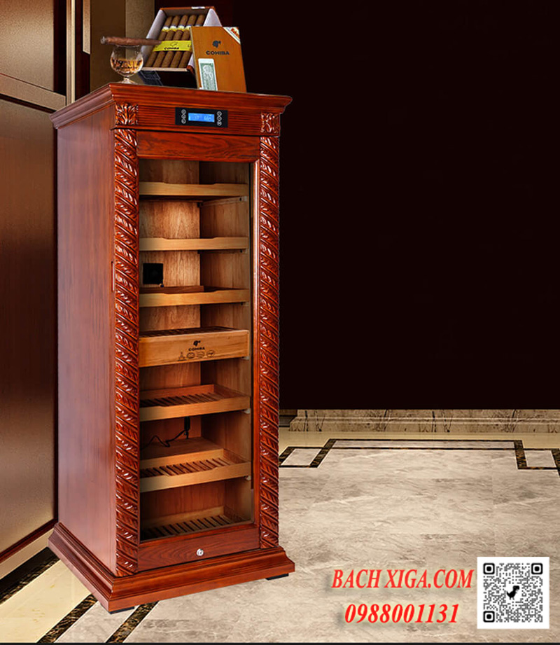 Thiết kế sang trọng, đẳng cấp của tủ ủ cigar Lubinski