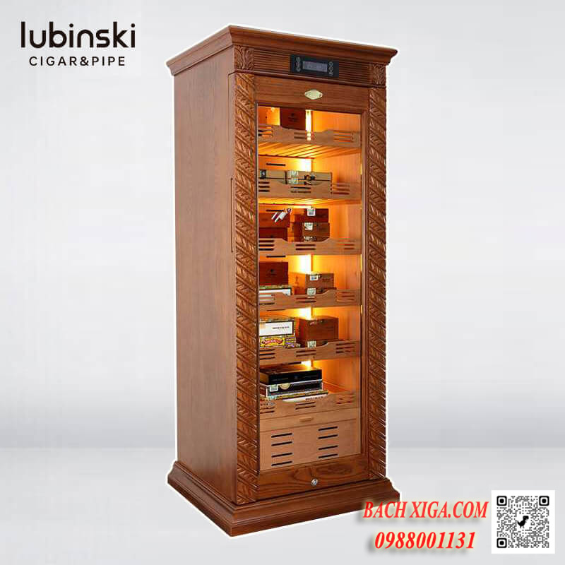 Tủ xì gà LB1809G với màn hình cảm ứng hiển thị chính xác nhiệt độ và độ ẩm